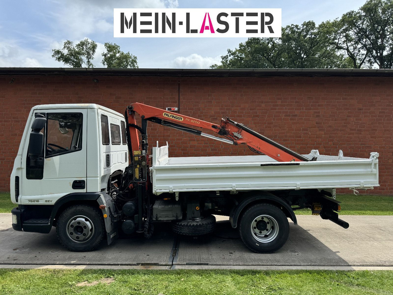 Autoutilitară basculantă Iveco ML75E16 3 S-Kipper Kran PK  9,4m-550 kg Greifer: Foto 9