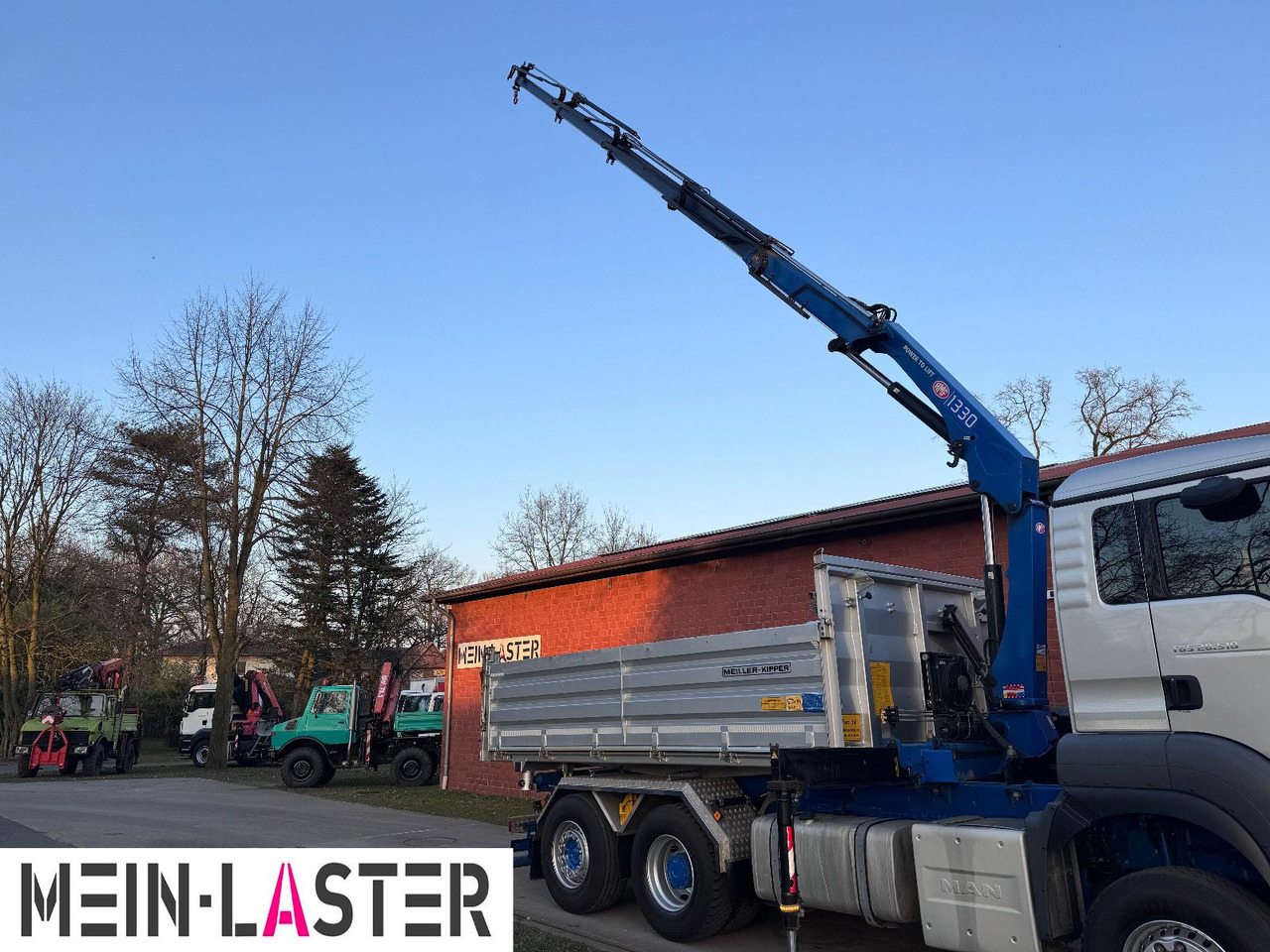 MAN Aufbau Meiller Bordmatik + HMF 1330 K4 15m Funk - Camion basculantă, Camion cu macara: Foto 3 MAN Aufbau Meiller Bordmatik + HMF 1330 K4 15m Funk - Camion basculantă, Camion cu macara: Foto 3