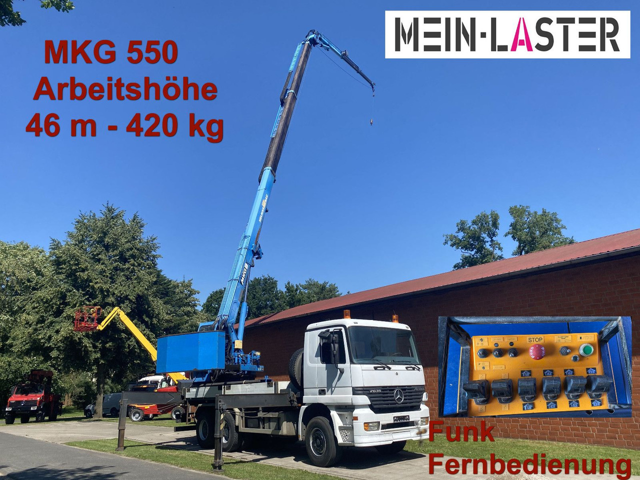 Mercedes-Benz 3335 V6 MKG 550 Ta2-a2 -46m 420 kg Funk - Camion cu macara: Foto 1 Mercedes-Benz 3335 V6 MKG 550 Ta2-a2 -46m 420 kg Funk - Camion cu macara: Foto 1