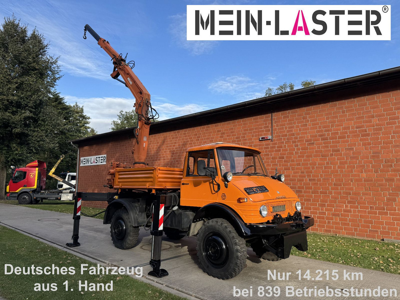 Unimog U 1100 Atlas AK 3006 nur 14.215 km-1. Hand - Camion cu macara, Camion platformă: Foto 1 Unimog U 1100 Atlas AK 3006 nur 14.215 km-1. Hand - Camion cu macara, Camion platformă: Foto 1