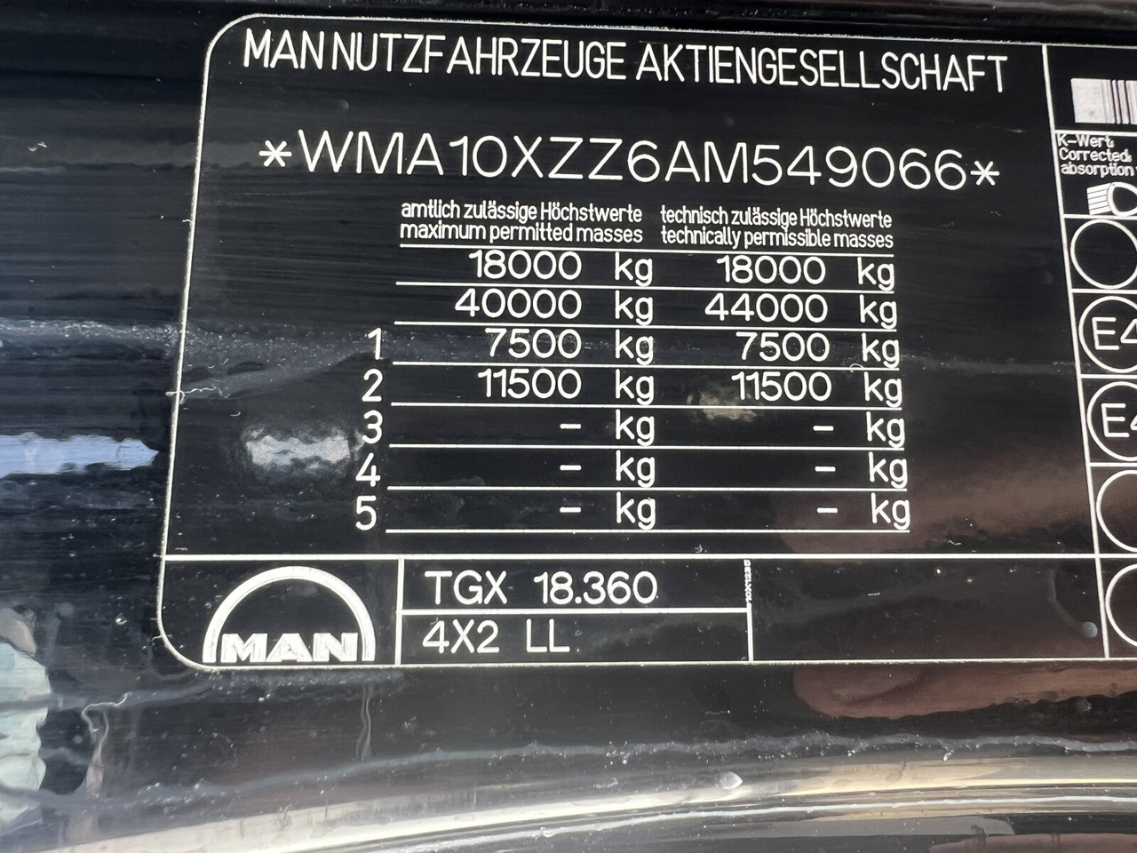 MAN TGA 18.360 4x2 LL TGA 18.360 4x2 LL, Fahrschulausstattung - Camion: Foto 3 MAN TGA 18.360 4x2 LL TGA 18.360 4x2 LL, Fahrschulausstattung - Camion: Foto 3