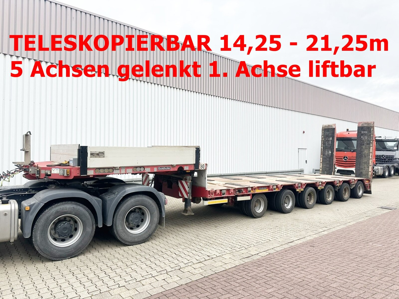 Goldhofer STZ L 6-67/80 A STZ-L 6-67/80 A, 6 Achsen, 86.000kg Ges.-Gew. - Semiremorcă transport agabaritic: Foto 1 Goldhofer STZ L 6-67/80 A STZ-L 6-67/80 A, 6 Achsen, 86.000kg Ges.-Gew. - Semiremorcă transport agabaritic: Foto 1