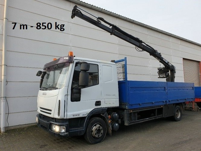 Iveco EuroCargo 80E 18 4x2 Euro Cargo ML 80 E 18, Hiab Kran 060-2 - Camion cu macara, Camion platformă: Foto 1 Iveco EuroCargo 80E 18 4x2 Euro Cargo ML 80 E 18, Hiab Kran 060-2 - Camion cu macara, Camion platformă: Foto 1