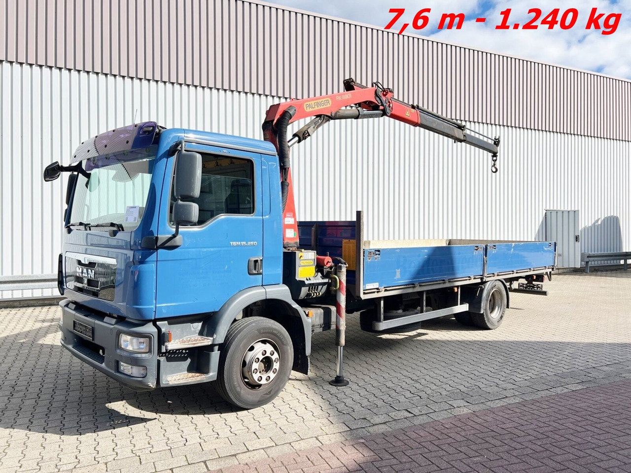 MAN TGM 15.250/340 4X2 BL TGM 15.250/340 4X2 BL mit Kran Palfinger PK 11001 - Camion cu macara, Camion platformă: Foto 1 MAN TGM 15.250/340 4X2 BL TGM 15.250/340 4X2 BL mit Kran Palfinger PK 11001 - Camion cu macara, Camion platformă: Foto 1