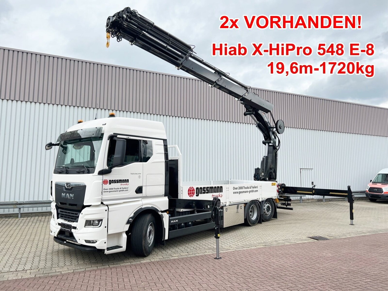 MAN TGX 26.510 6x2-4 LL CH TGX 26.510 6x2-4 LL, Kran Hiab X-HiPro 548 E-8, Lenk-/Liftachse, TwistLock 20Fuß, Funk, Retarder - Camion cu macara, Camion platformă: Foto 1 MAN TGX 26.510 6x2-4 LL CH TGX 26.510 6x2-4 LL, Kran Hiab X-HiPro 548 E-8, Lenk-/Liftachse, TwistLock 20Fuß, Funk, Retarder - Camion cu macara, Camion platformă: Foto 1