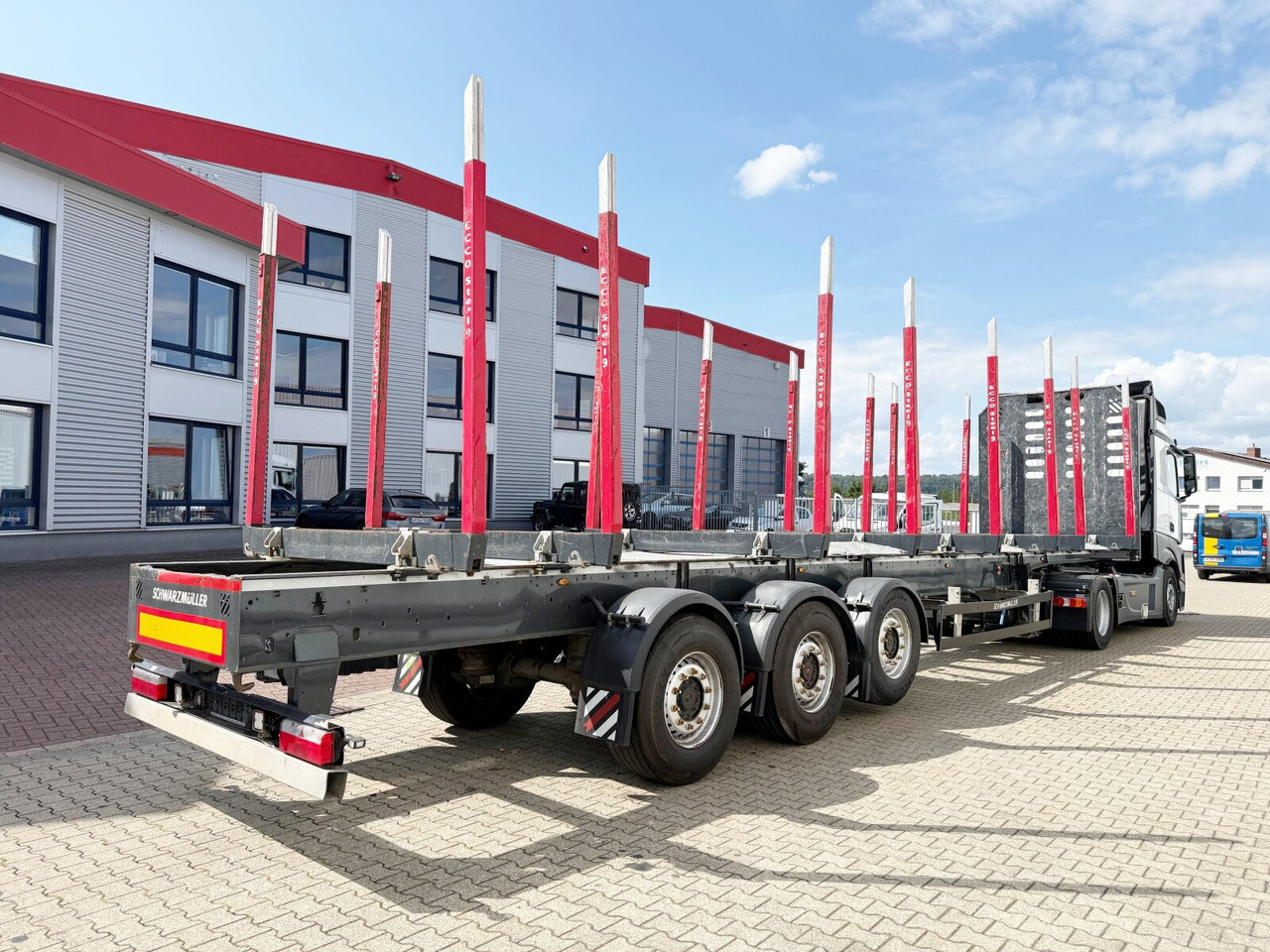 Semiremorcă transport busteni Schwarzmüller 3-Achs Holzauflieger 3-Achs Holzauflieger, Liftachse, MEHRFACH VORHANDEN!: Foto 7 Semiremorcă transport busteni Schwarzmüller 3-Achs Holzauflieger 3-Achs Holzauflieger, Liftachse, MEHRFACH VORHANDEN!: Foto 7