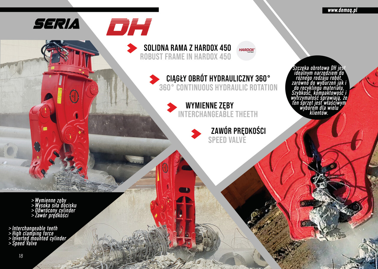 DEMOQ DH08 Hydraulic Rotating Pulveriser Crusher 650 KG - Foarfece hidraulic pentru Excavator: Foto 4 DEMOQ DH08 Hydraulic Rotating Pulveriser Crusher 650 KG - Foarfece hidraulic pentru Excavator: Foto 4