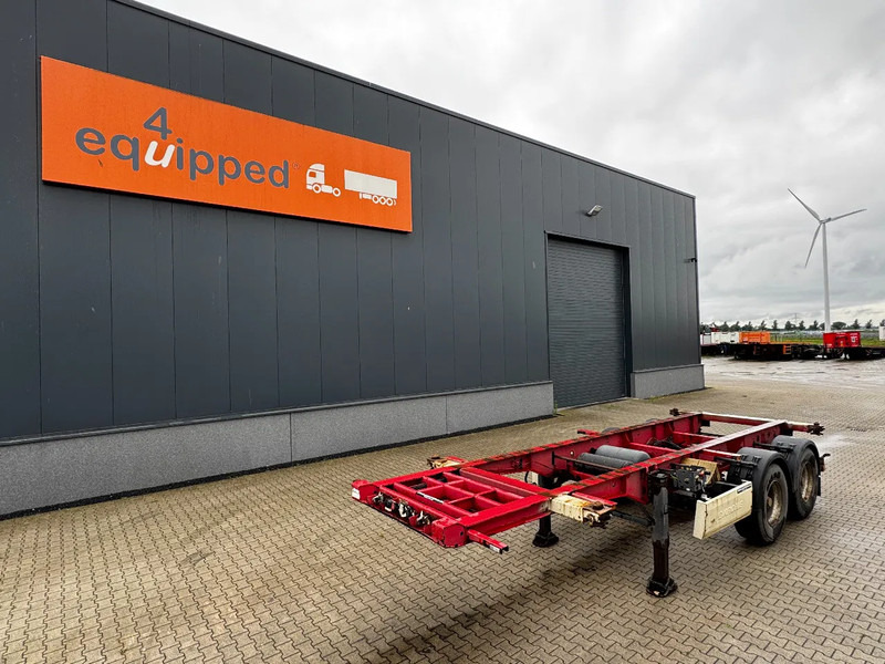 Krone 2-assig 20FT chassis, BPW + trommel, luchtvering, leeggewicht: 3.180kg - Semiremorcă transport containere/ Swap body: Foto 1 Krone 2-assig 20FT chassis, BPW + trommel, luchtvering, leeggewicht: 3.180kg - Semiremorcă transport containere/ Swap body: Foto 1