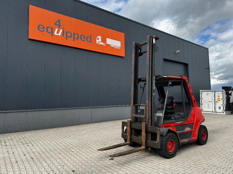 Linde H80D FORKLIFT, 8000KG, duplex, 6 cil. Deutz diesel, 14.934hrs, - Stivuitor diesel: Foto 1 Linde H80D FORKLIFT, 8000KG, duplex, 6 cil. Deutz diesel, 14.934hrs, - Stivuitor diesel: Foto 1