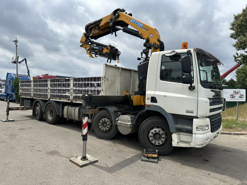 DAF CF 85.360 8x2 + KRAN (25m!) EFFER 305 6S + JIB 4S + ROTATOR - PLATORM 7m60 - LIFT + STEERING AXLE - EURO 5 - BE - Camion platformă, Camion cu macara: Foto 1 DAF CF 85.360 8x2 + KRAN (25m!) EFFER 305 6S + JIB 4S + ROTATOR - PLATORM 7m60 - LIFT + STEERING AXLE - EURO 5 - BE - Camion platformă, Camion cu macara: Foto 1