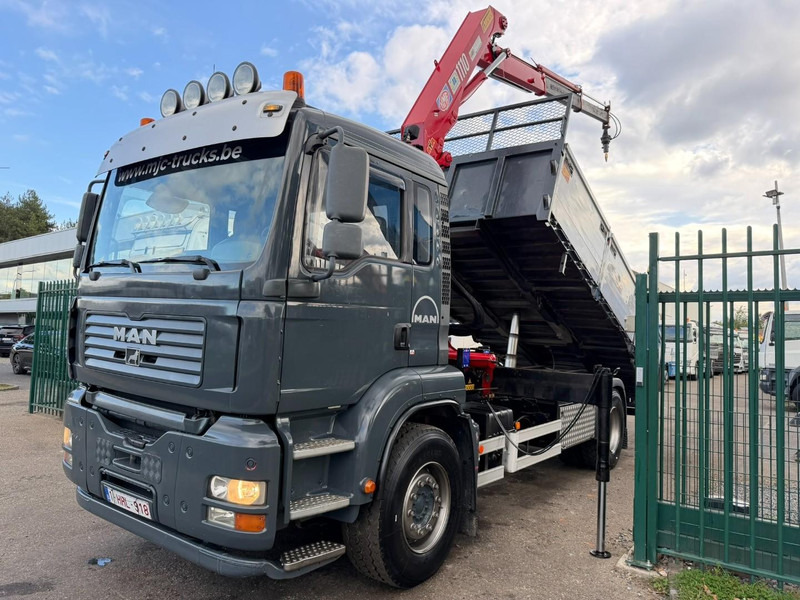 MAN TGA 18.350 4x2 TIPPER + CRANE HMF 1110 K2 + ROTATOR - STEEL SPRING / BLATT / BALLESTAS / LAMES - BE TRUCK - Camion basculantă, Camion cu macara: Foto 2 MAN TGA 18.350 4x2 TIPPER + CRANE HMF 1110 K2 + ROTATOR - STEEL SPRING / BLATT / BALLESTAS / LAMES - BE TRUCK - Camion basculantă, Camion cu macara: Foto 2