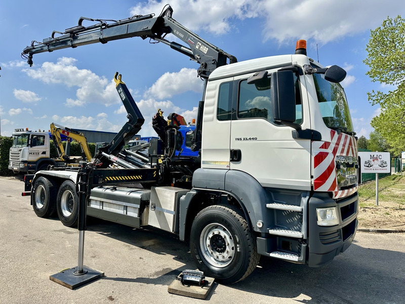 MAN TGS 33.440 6x4 BB HOOKLIFT + CRANE HIAB 166 E-3 HIDUO - RADIO - ROTATOR - EURO 5 - BE TRUCK - Camion cu cârlig, Camion cu macara: Foto 1 MAN TGS 33.440 6x4 BB HOOKLIFT + CRANE HIAB 166 E-3 HIDUO - RADIO - ROTATOR - EURO 5 - BE TRUCK - Camion cu cârlig, Camion cu macara: Foto 1