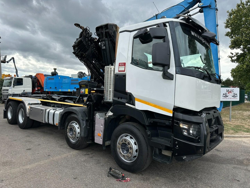 Renault C460 8x4 HOOKLIFT + (19m!) CRANE HIAB 288 E-6 HIDUO - RADIO - 5/6 F - STEEL SPRING / HUB REDUCTION - BE TRUCK - Camion cu cârlig, Camion cu macara: Foto 2 Renault C460 8x4 HOOKLIFT + (19m!) CRANE HIAB 288 E-6 HIDUO - RADIO - 5/6 F - STEEL SPRING / HUB REDUCTION - BE TRUCK - Camion cu cârlig, Camion cu macara: Foto 2