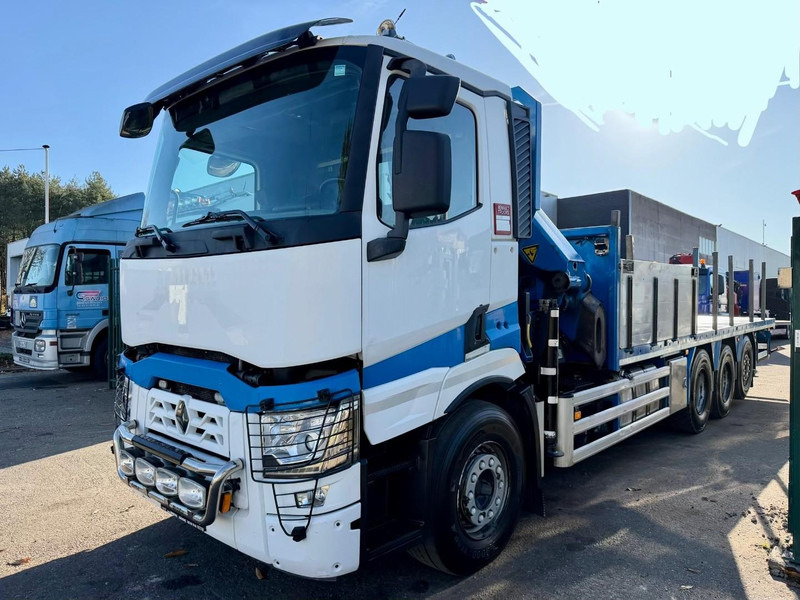 Renault C480 8x4 Pritsche + Kran (20m!) PALFINGER PK33002-EH E (6x) - PLATFORM 8m25 - LIFT/STEERING - GOOD TIRES - BE TRUCK - Camion platformă, Camion cu macara: Foto 3 Renault C480 8x4 Pritsche + Kran (20m!) PALFINGER PK33002-EH E (6x) - PLATFORM 8m25 - LIFT/STEERING - GOOD TIRES - BE TRUCK - Camion platformă, Camion cu macara: Foto 3