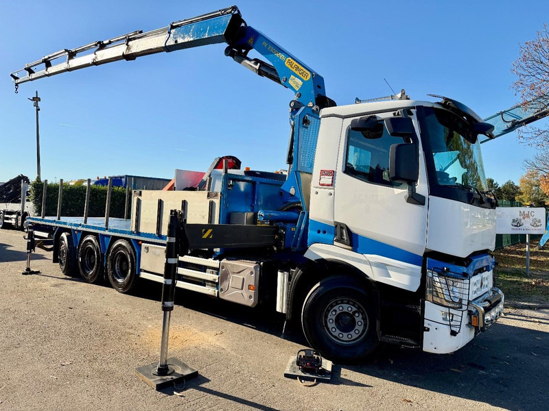 Renault C480 8x4 Pritsche + Kran (20m!) PALFINGER PK33002-EH E (6x) - PLATFORM 8m25 - LIFT/STEERING - GOOD TIRES - BE TRUCK - Camion platformă, Camion cu macara: Foto 2 Renault C480 8x4 Pritsche + Kran (20m!) PALFINGER PK33002-EH E (6x) - PLATFORM 8m25 - LIFT/STEERING - GOOD TIRES - BE TRUCK - Camion platformă, Camion cu macara: Foto 2