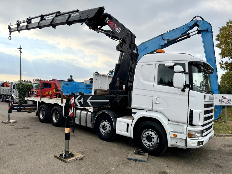 Scania 114C-380 8x4 + CRANE HIAB 700 E-5 - PLATFORM 6m80 + TWISTLOCKS - MANUAL - RETARDER - STEEL SPRING / BIG AXLE HUB REDUCTION - AP ACHSEN - Camion cu macara: Foto 1 Scania 114C-380 8x4 + CRANE HIAB 700 E-5 - PLATFORM 6m80 + TWISTLOCKS - MANUAL - RETARDER - STEEL SPRING / BIG AXLE HUB REDUCTION - AP ACHSEN - Camion cu macara: Foto 1