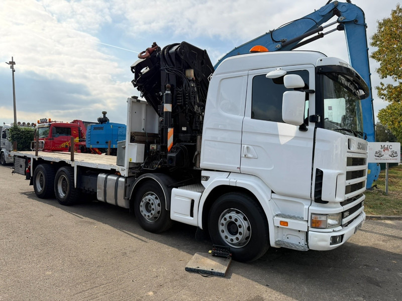 Scania 114C-380 8x4 PRITSCHE + KRAN HIAB 700 E-5 - PLATFORM 6m80 + TWISTLOCKS - MANUAL - RETARDER - STEEL SPRING / BIG AXLE HUB REDUCTION - AP ACHSEN - Camion platformă, Camion cu macara: Foto 2 Scania 114C-380 8x4 PRITSCHE + KRAN HIAB 700 E-5 - PLATFORM 6m80 + TWISTLOCKS - MANUAL - RETARDER - STEEL SPRING / BIG AXLE HUB REDUCTION - AP ACHSEN - Camion platformă, Camion cu macara: Foto 2