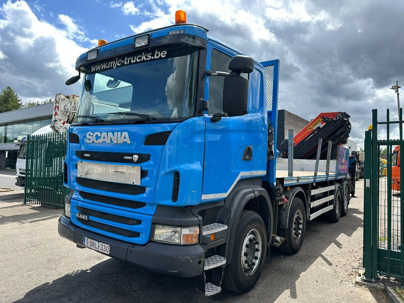 Scania G440 8x4 PRITSCHE + KRAN (26.5m!) PALFINGER PK78002 SH G 8x + 1 + WINCH - PLATFORM 6m25 - MANUAL - HUB REDUCTION - STEEL SPRING - EURO 5 - BE TRUCK - Camion platformă, Camion cu macara: Foto 3 Scania G440 8x4 PRITSCHE + KRAN (26.5m!) PALFINGER PK78002 SH G 8x + 1 + WINCH - PLATFORM 6m25 - MANUAL - HUB REDUCTION - STEEL SPRING - EURO 5 - BE TRUCK - Camion platformă, Camion cu macara: Foto 3