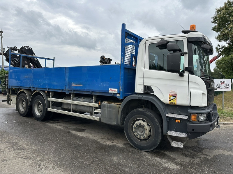 Scania P410 6x4 + CRANE HIAB 166 ES-4 - RETARDER - ROTATOR - PLATFORM 6m80 - BIG AXLES HUB REDUCTION - STEEL SPRING - Camion cu macara: Foto 1 Scania P410 6x4 + CRANE HIAB 166 ES-4 - RETARDER - ROTATOR - PLATFORM 6m80 - BIG AXLES HUB REDUCTION - STEEL SPRING - Camion cu macara: Foto 1