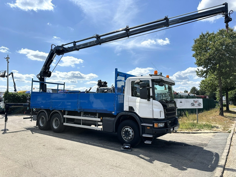 Scania P410 6x4 PRITSCHE + KRAN HIAB 166 ES-4 - RETARDER - ROTATOR - PLATFORM 6m80 - BIG AXLES HUB REDUCTION - STEEL SPRING - Camion platformă, Camion cu macara: Foto 2 Scania P410 6x4 PRITSCHE + KRAN HIAB 166 ES-4 - RETARDER - ROTATOR - PLATFORM 6m80 - BIG AXLES HUB REDUCTION - STEEL SPRING - Camion platformă, Camion cu macara: Foto 2