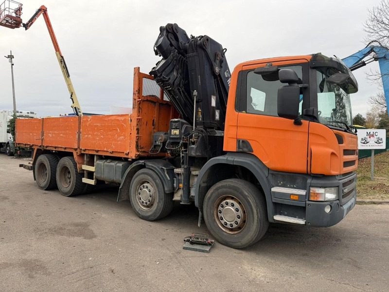 Scania P420 8X4 PRITSCHE + (25m) KRAN HIAB 422 E-5 HIPRO + JIB 100X-4 - RETARDER - *284.000km* - MANUAL - STEEL SPRING - EURO 3 - BE TRUCK - Camion platformă, Camion cu macara: Foto 1 Scania P420 8X4 PRITSCHE + (25m) KRAN HIAB 422 E-5 HIPRO + JIB 100X-4 - RETARDER - *284.000km* - MANUAL - STEEL SPRING - EURO 3 - BE TRUCK - Camion platformă, Camion cu macara: Foto 1