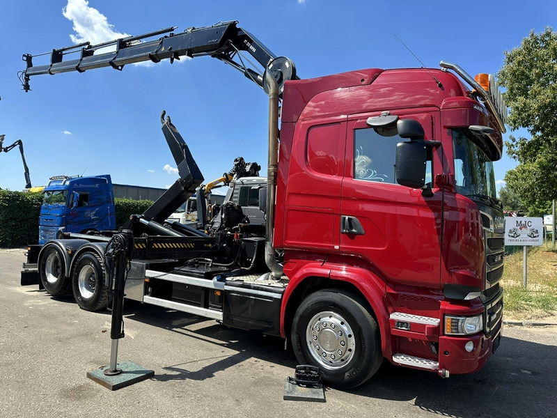Scania R580 6X2 V8 HOOKLIFT + CRANE HIAB 211 E-4 HIPRO - ROTATOR - RETARDER - ALCOA ALU - RADIO - NL TRUCK - Camion cu cârlig, Camion cu macara: Foto 1 Scania R580 6X2 V8 HOOKLIFT + CRANE HIAB 211 E-4 HIPRO - ROTATOR - RETARDER - ALCOA ALU - RADIO - NL TRUCK - Camion cu cârlig, Camion cu macara: Foto 1