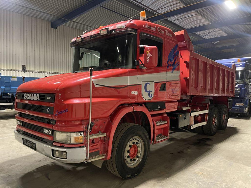 Scania T124-420 TORPEDO HAUBE - 6x4 - KIPPER - MANUAL GRS900 3+3 - STEEL SPRING / BALLIESTAS / LAMES / BLATT - Camion basculantă: Foto 2 Scania T124-420 TORPEDO HAUBE - 6x4 - KIPPER - MANUAL GRS900 3+3 - STEEL SPRING / BALLIESTAS / LAMES / BLATT - Camion basculantă: Foto 2