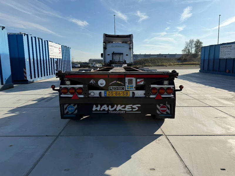 Semiremorcă transport containere/ Swap body D-Tec Flexitrailer 3x Extandable / For all sizes container/tyres all 80%/Holland Trailer: Foto 18