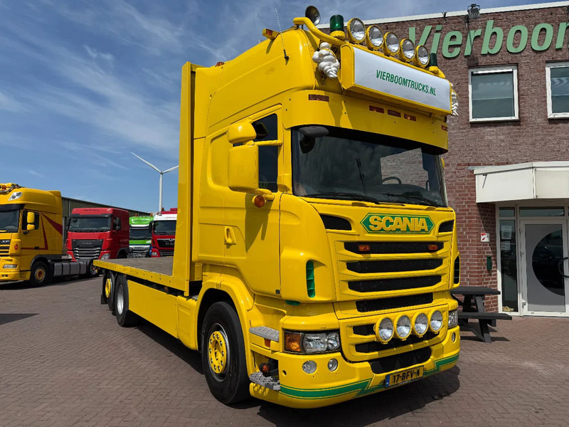 Scania R500 V8 R500 V8 6X2/4 Kooiaapaansluiting/Retarder/Stuuras/Showtruck/TOP NL TRUCK - Camion platformă: Foto 1 Scania R500 V8 R500 V8 6X2/4 Kooiaapaansluiting/Retarder/Stuuras/Showtruck/TOP NL TRUCK - Camion platformă: Foto 1