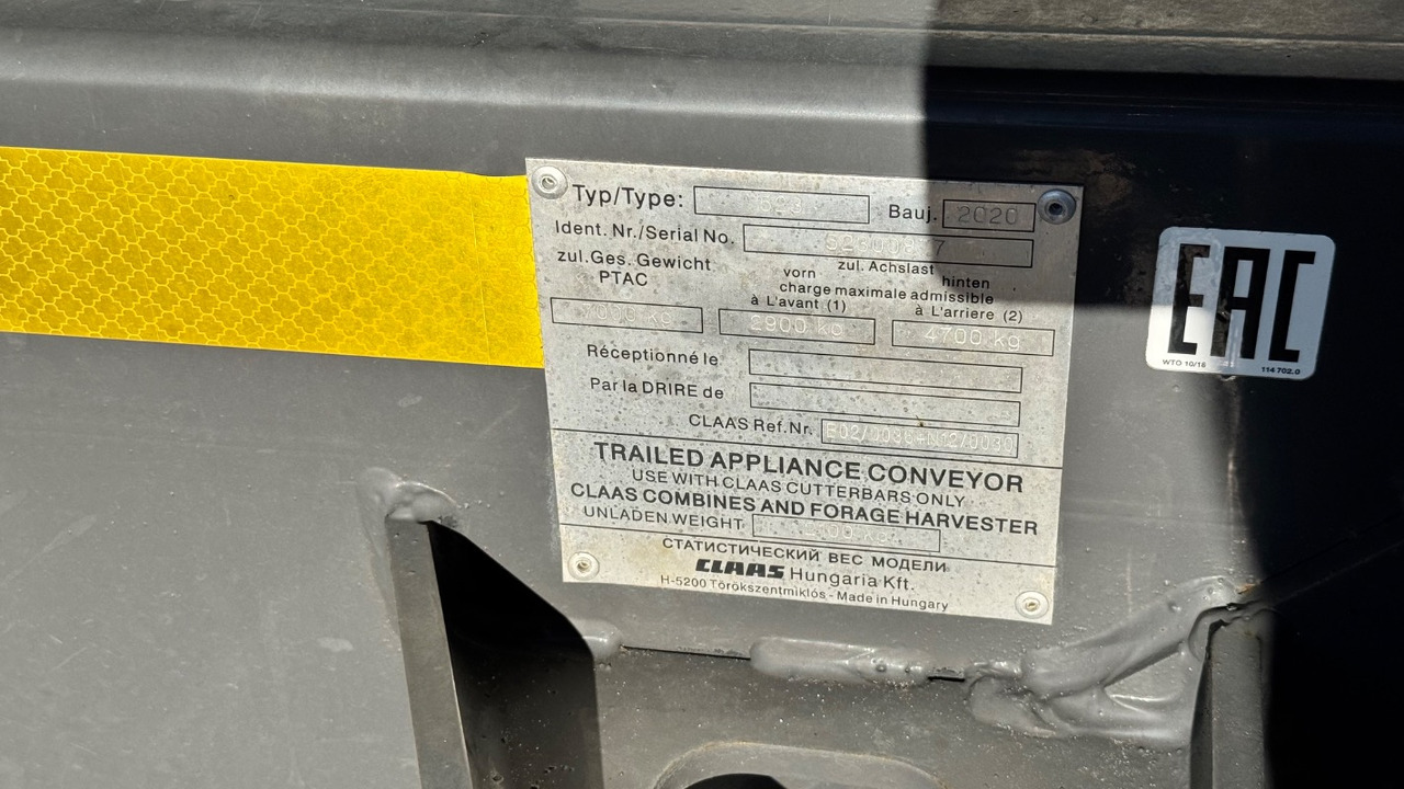 CLAAS VARIO 1080 Schneidwerkswagen - Combină de recoltat cereale: Foto 4 CLAAS VARIO 1080 Schneidwerkswagen - Combină de recoltat cereale: Foto 4