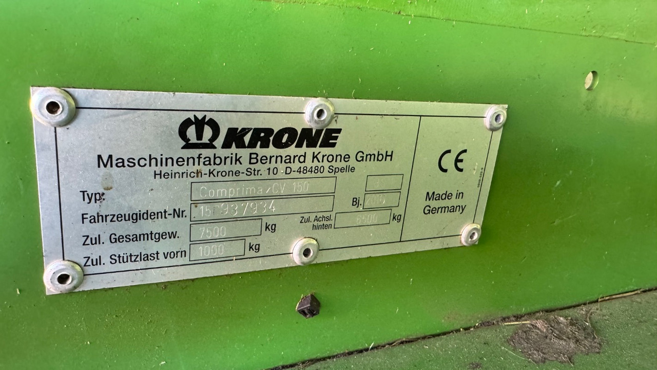 Krone Comprima V 150 XC Tandem - Maşina de infoliat baloti: Foto 2 Krone Comprima V 150 XC Tandem - Maşina de infoliat baloti: Foto 2