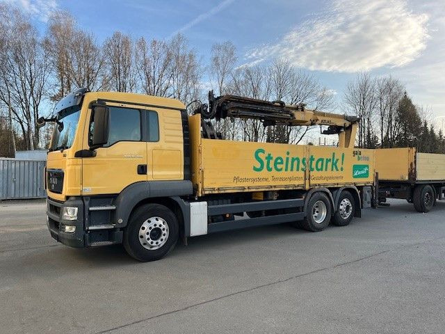 MAN TGS 26.400 Baustoff LKW mit Ladekran Atlas 210.2 - Camion platformă, Camion cu macara: Foto 2 MAN TGS 26.400 Baustoff LKW mit Ladekran Atlas 210.2 - Camion platformă, Camion cu macara: Foto 2