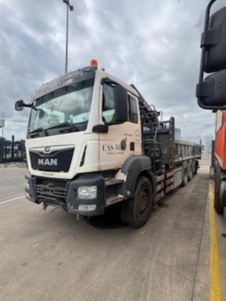 MAN TGS 35.460 BL - HIAB X-HIDUO 228 E-3 (DAMAGED) - Camion basculantă, Camion cu macara: Foto 1 MAN TGS 35.460 BL - HIAB X-HIDUO 228 E-3 (DAMAGED) - Camion basculantă, Camion cu macara: Foto 1