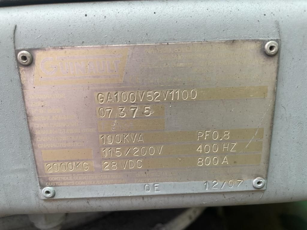 GUINAULT GA 100 - Grup electrogen GPU: Foto 5 GUINAULT GA 100 - Grup electrogen GPU: Foto 5