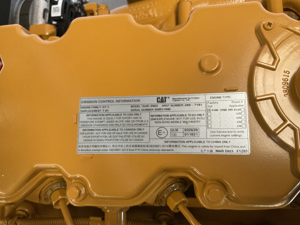 Caterpillar C7.1 - Motor: Foto 4 Caterpillar C7.1 - Motor: Foto 4