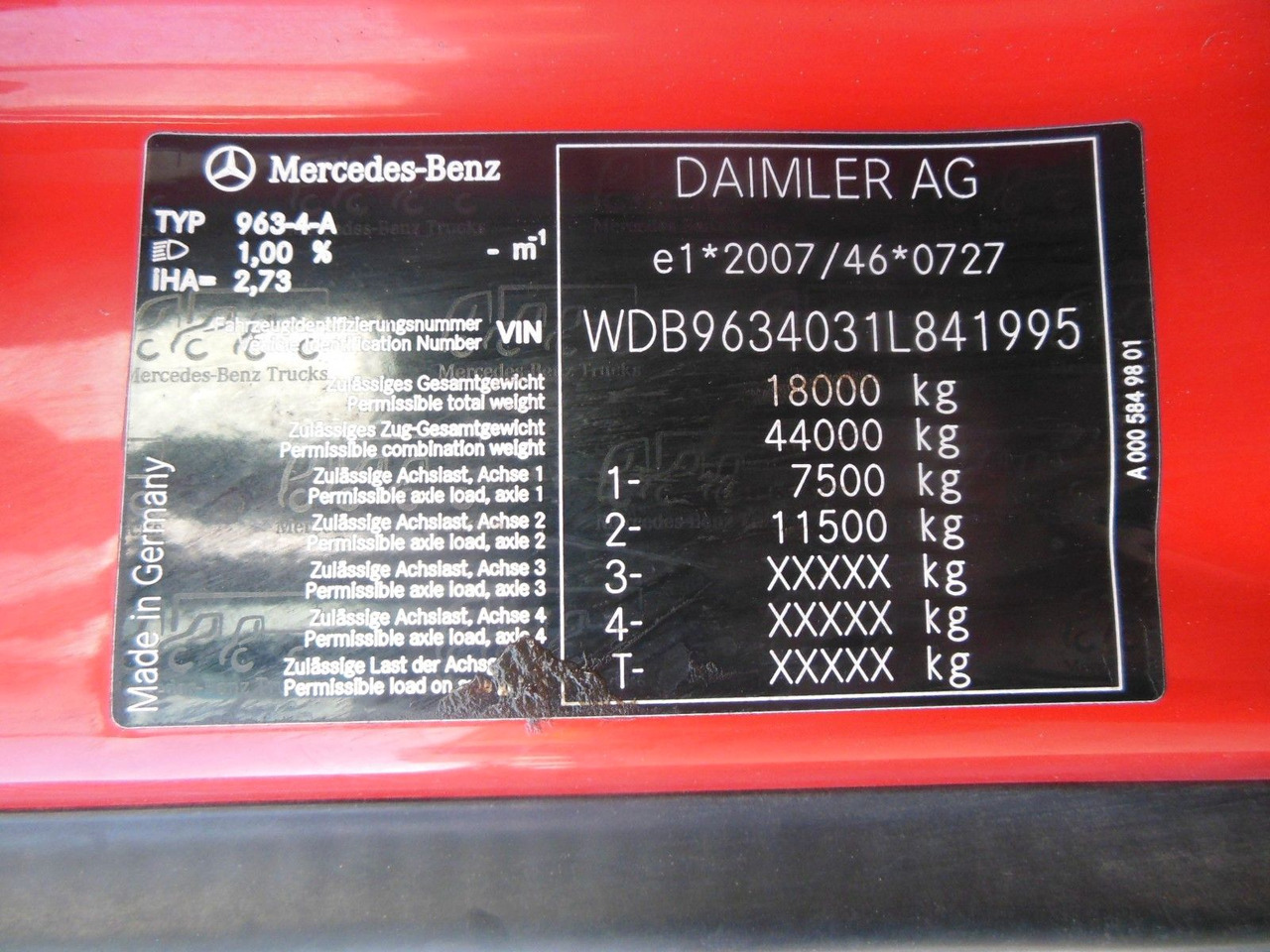 Cap tractor Mercedes-Benz 1843 Actros, Hydraulik: Foto 20