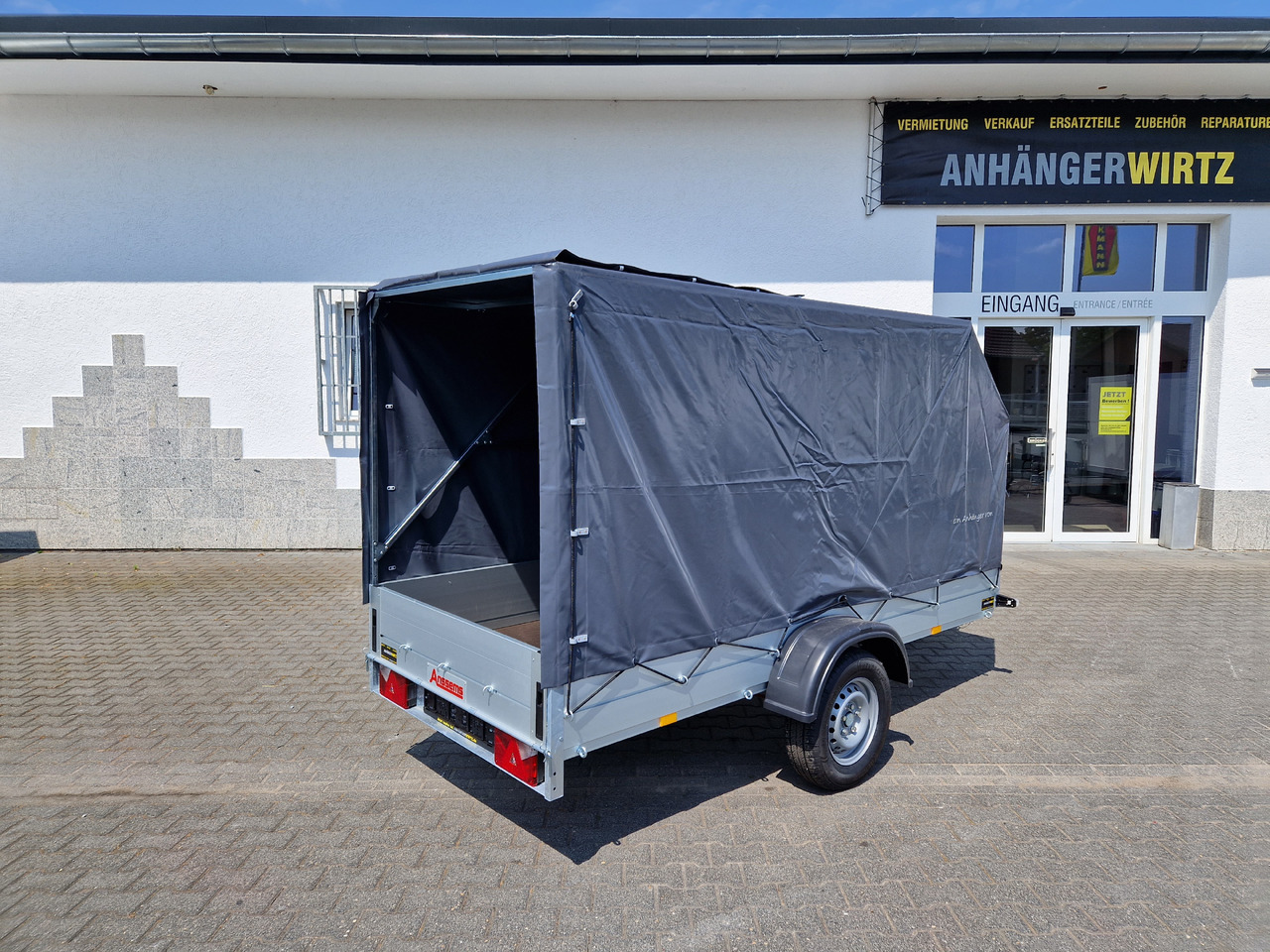 Aluliner Planen Anhänger GTB 1200 301x126x150cm +Hochplane grau schräg (M) 1200kg Aktion - Remorca auto: Foto 3 Aluliner Planen Anhänger GTB 1200 301x126x150cm +Hochplane grau schräg (M) 1200kg Aktion - Remorca auto: Foto 3