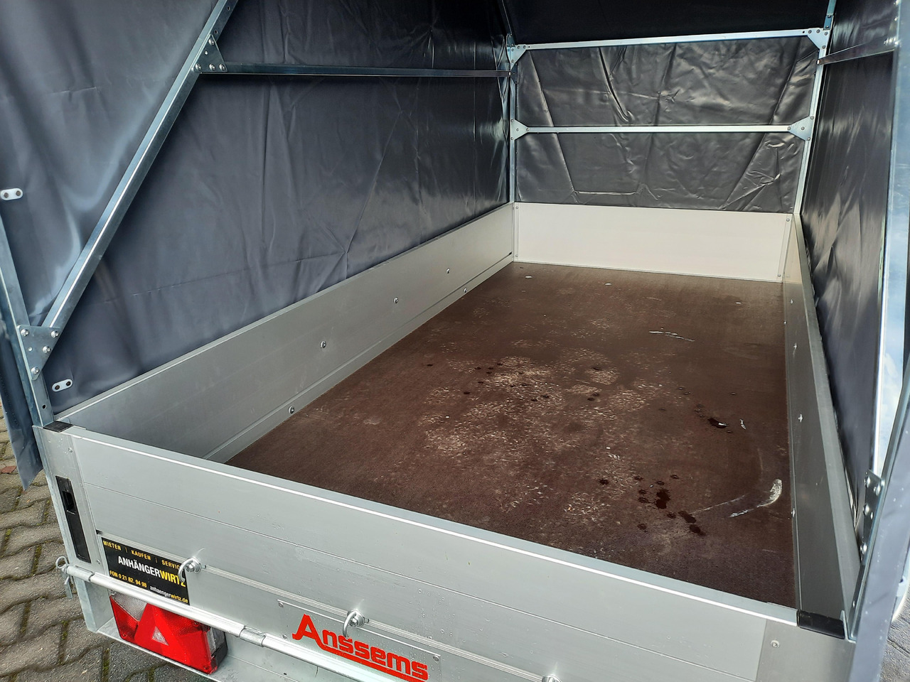 Remorcă cu prelată Aluliner Planen Anhänger GTT 2000 251x126x150cm Plane aero schräg (S) 2000kg: Foto 9