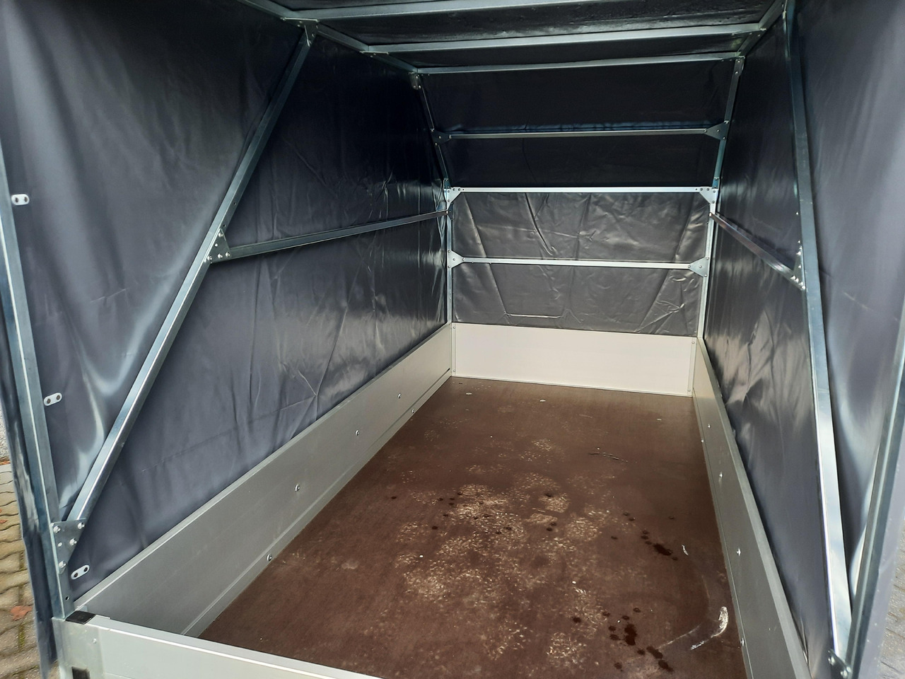 Remorcă cu prelată Aluliner Planen Anhänger GTT 2000 251x126x150cm Plane aero schräg (S) 2000kg: Foto 8