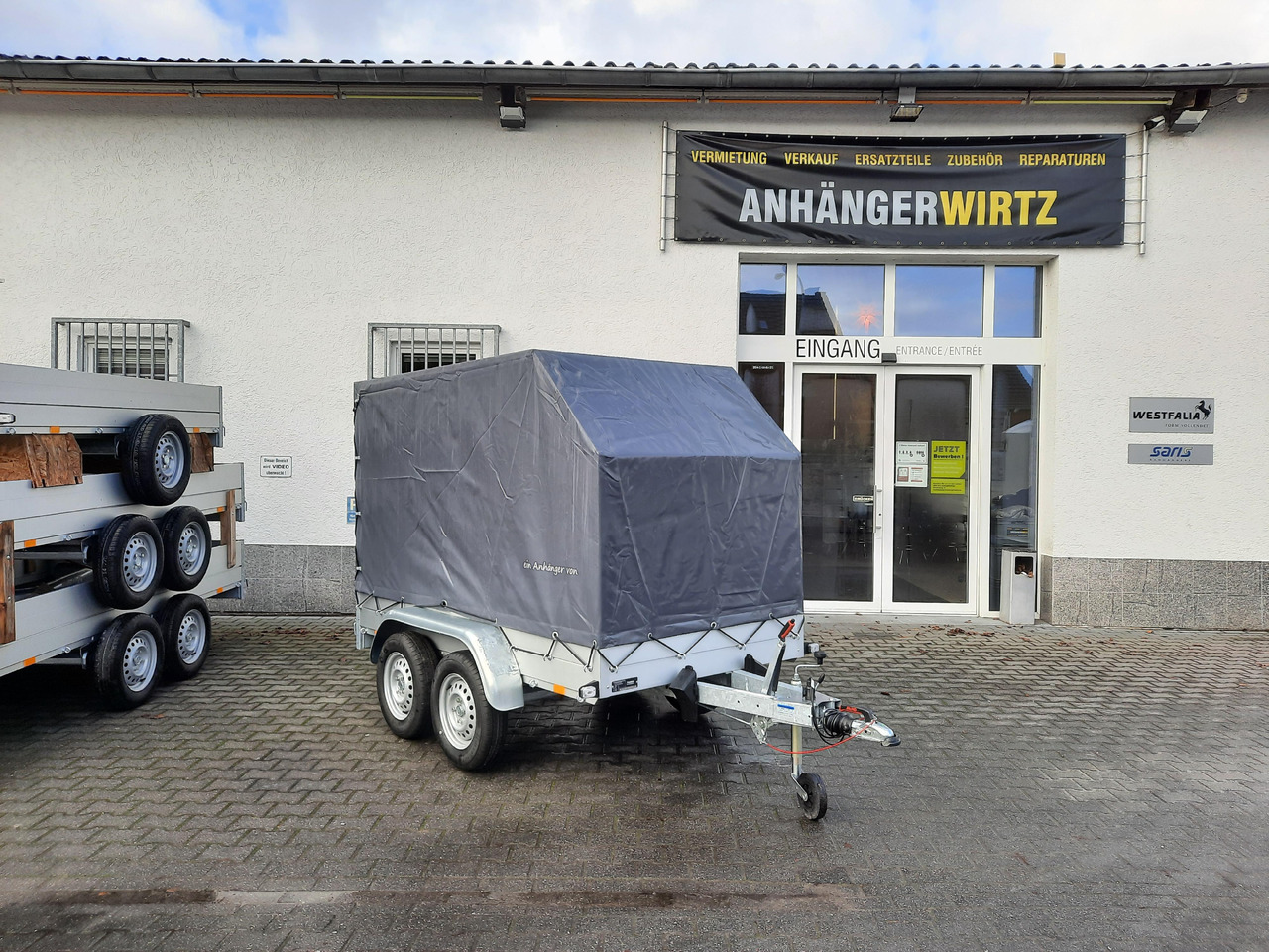 Remorcă cu prelată Aluliner Planen Anhänger GTT 2000 251x126x150cm Plane aero schräg (S) 2000kg: Foto 10