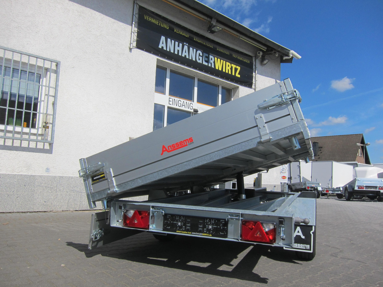 Anssems Kipper KSX 3000 Elektrisch 305x178x30cm Stahlboden niedrig Fahrgestell 3000kg online Aktion - Remorcă basculantă: Foto 3 Anssems Kipper KSX 3000 Elektrisch 305x178x30cm Stahlboden niedrig Fahrgestell 3000kg online Aktion - Remorcă basculantă: Foto 3