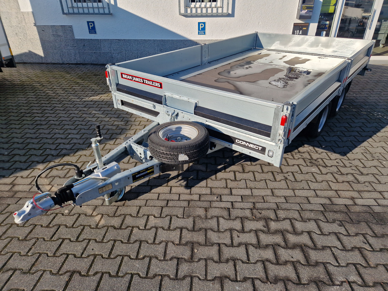 Remorcă platformă Brian James Trailer Connect 360x215x30cm Blackline Bordwände LED 12" (L) 3500kg: Foto 12