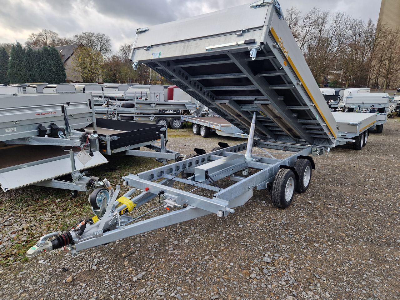 Remorcă basculantă Kipper 4020 406x200x30cm Elektrisch+Notpumpe Rampen Stützen LfH 72 (XL) 3500kg: Foto 6