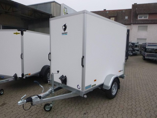 Hapert Sapphire L-1 250x130x180cm, ZG 1,35 to., Koffer Türe - Remorcă furgon: Foto 1 Hapert Sapphire L-1 250x130x180cm, ZG 1,35 to., Koffer Türe - Remorcă furgon: Foto 1