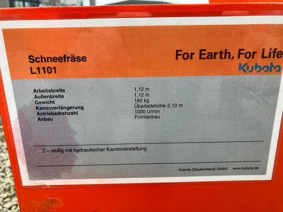 Kubota Kova Anbau-Schneefräse L1101 WA für Kleintraktor 1,12m - Freza de zapada: Foto 3 Kubota Kova Anbau-Schneefräse L1101 WA für Kleintraktor 1,12m - Freza de zapada: Foto 3