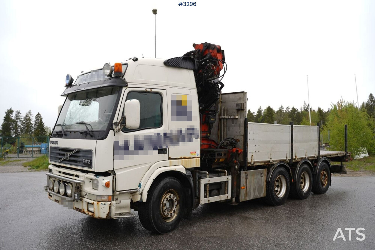 Crane Truck Volvo FM12-39 8X4*4 (SEE VIDEO) - Camion cu macara, Camion platformă: Foto 1 Crane Truck Volvo FM12-39 8X4*4 (SEE VIDEO) - Camion cu macara, Camion platformă: Foto 1