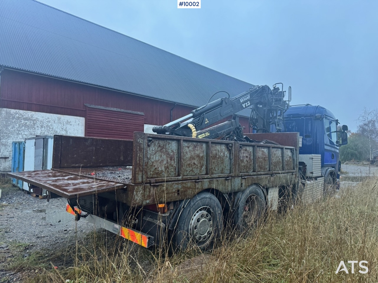 Scania R124 6x2 Flatbed truck with timber crane - Camion platformă, Camion cu macara: Foto 4 Scania R124 6x2 Flatbed truck with timber crane - Camion platformă, Camion cu macara: Foto 4