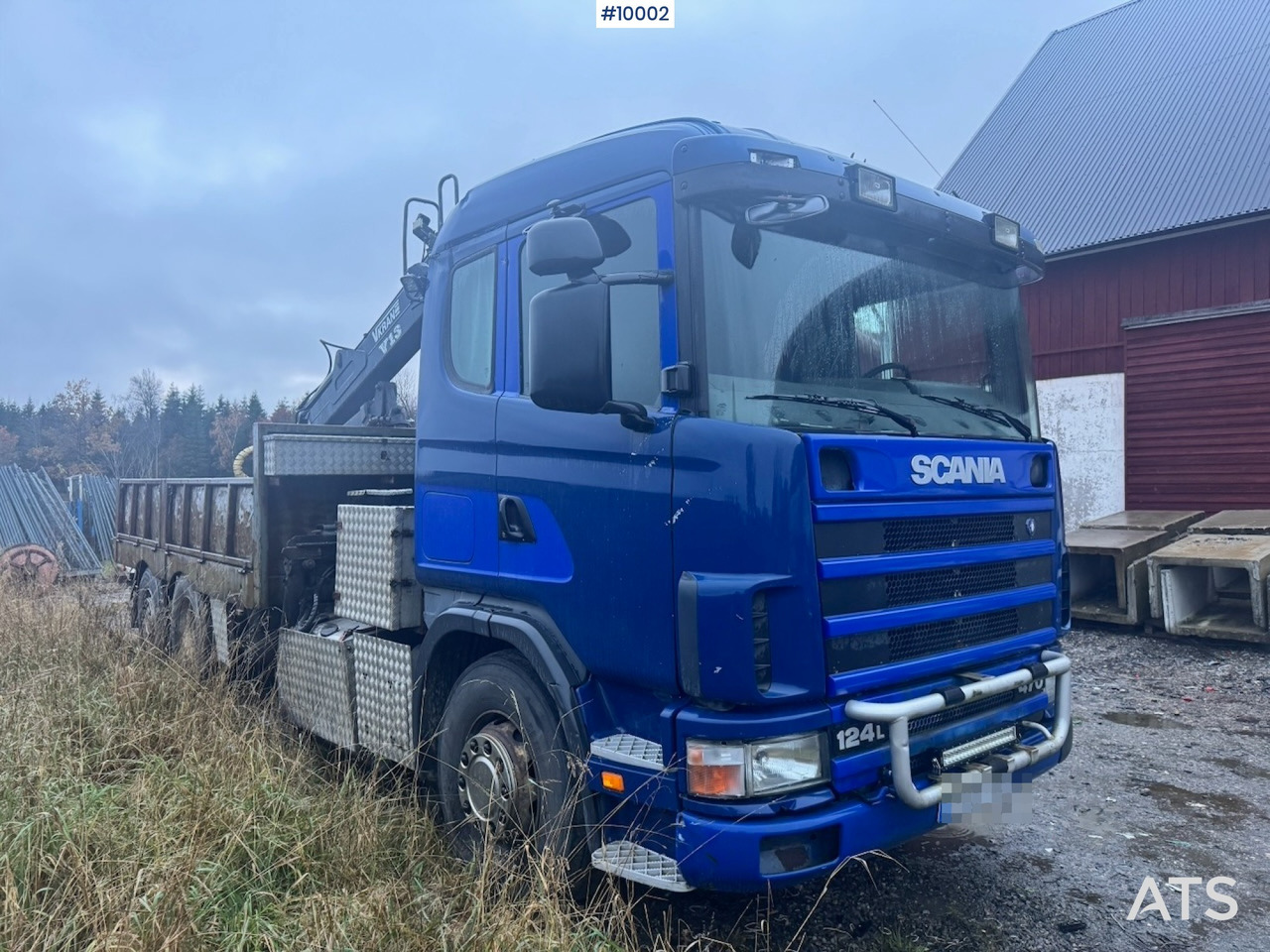 Scania R124 6x2 Flatbed truck with timber crane - Camion platformă, Camion cu macara: Foto 2 Scania R124 6x2 Flatbed truck with timber crane - Camion platformă, Camion cu macara: Foto 2