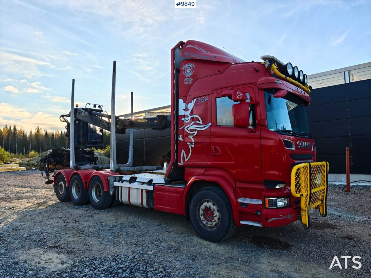 Scania R730 Tridem Timber Truck with Loglift F125S Crane (VIDEO) - Camion forestier, Camion cu macara: Foto 2 Scania R730 Tridem Timber Truck with Loglift F125S Crane (VIDEO) - Camion forestier, Camion cu macara: Foto 2