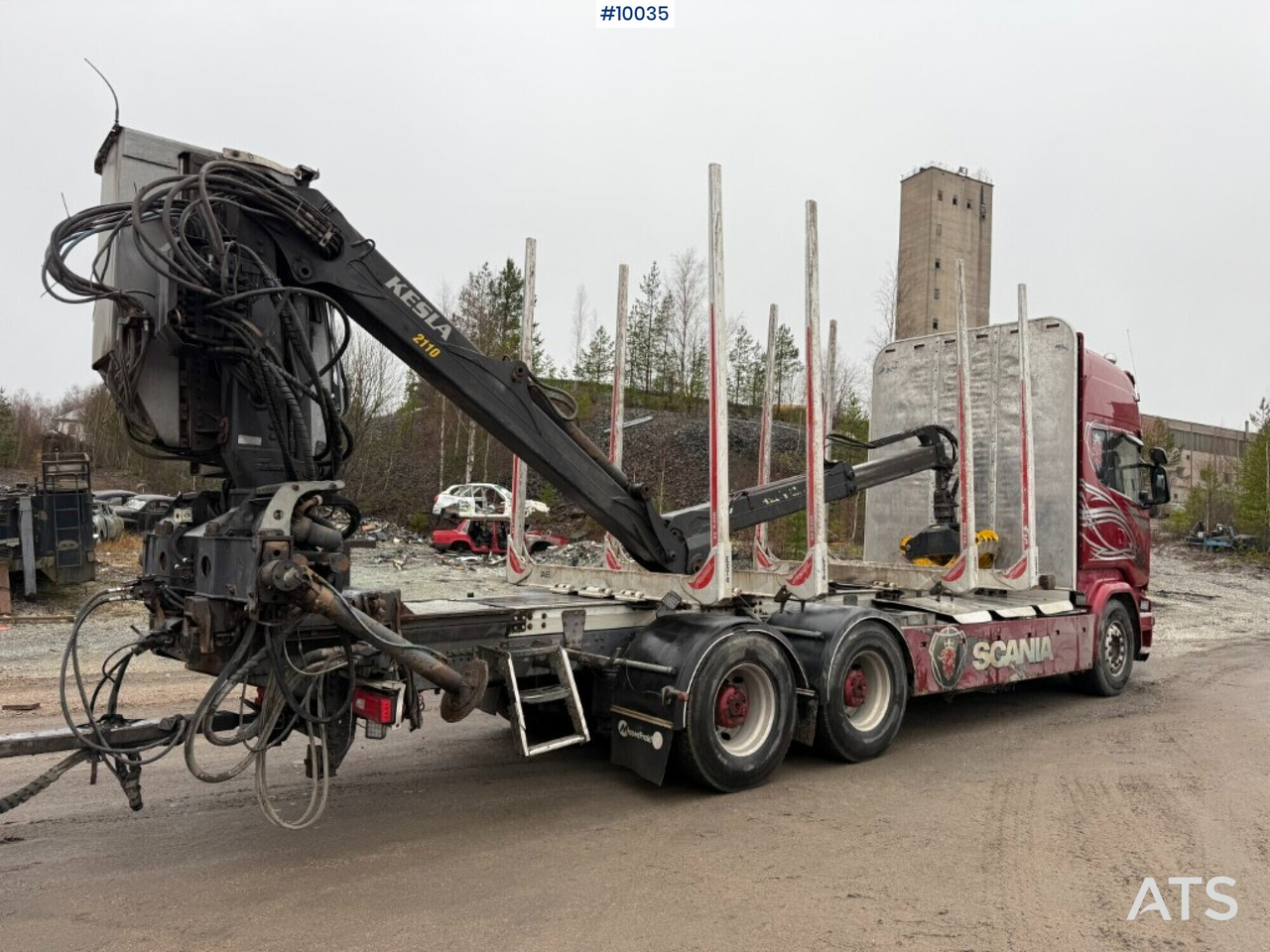 Scania R730 timber truck with crane and trailer (VIDEO) - Camion forestier, Camion cu macara: Foto 4 Scania R730 timber truck with crane and trailer (VIDEO) - Camion forestier, Camion cu macara: Foto 4